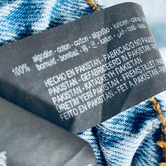 Zara Light Blue Denim Jean Mini Skirt Small - Picture 8 of 9